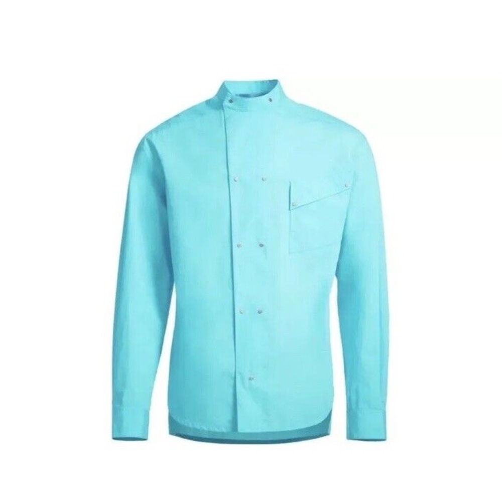MUGLER x H&M Double-Breasted Turquoise Poplin Shirt ~ Medium